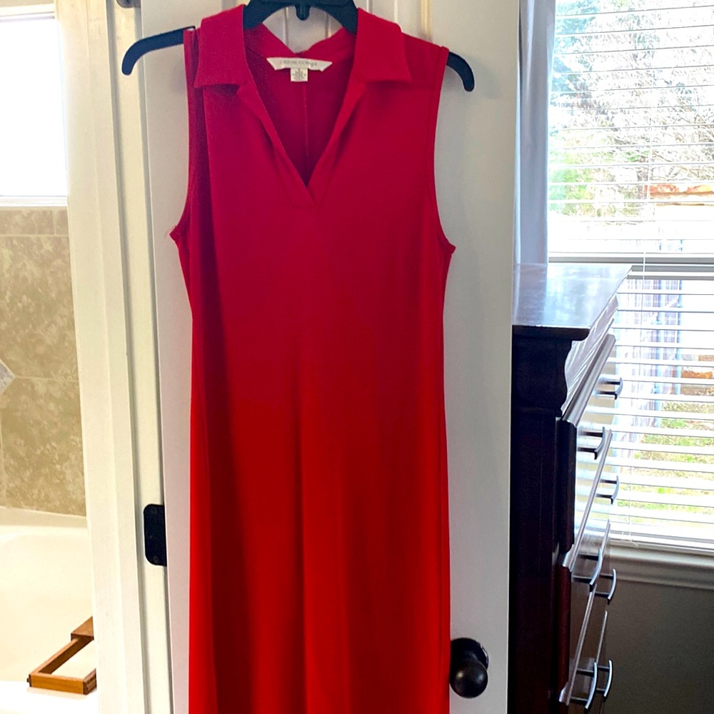 Beautiful red dress.